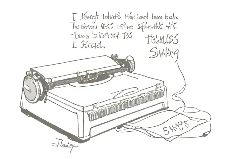 I thought that the world had lost it's sway in typewriter print tattoo design idea