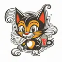 felix the cat  tattoo design idea