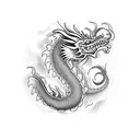  Korean Dragon tattoo design idea