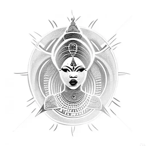 african goddess tattoo design idea