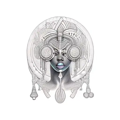 african goddess tattoo design idea