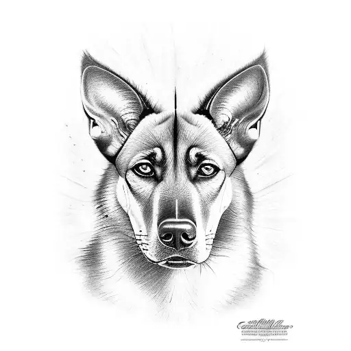 malinois tattoo design idea