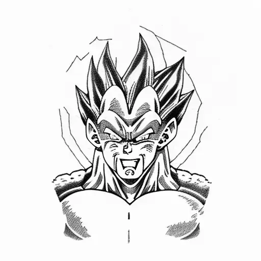 vegeta turning to a ape tattoo design idea