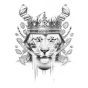 2Pac King tattoo design idea