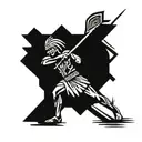 zulu warrior battling tattoo design idea