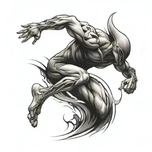 running freely tattoo design idea