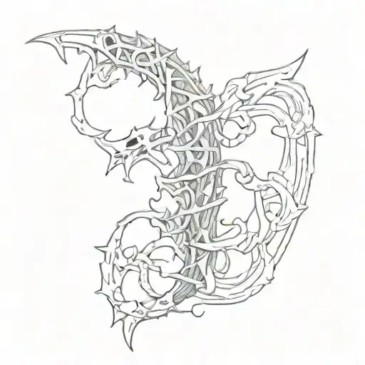 cybertribal spinal tattoo tattoo design idea