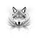 Lotus Flower wolf storm tattoo design idea