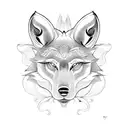 Lotus Flower wolf storm tattoo design idea