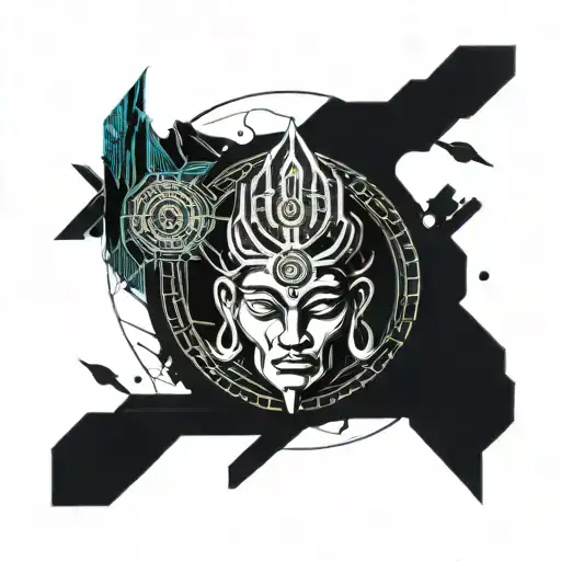shiva as destroyer tattoo design idea