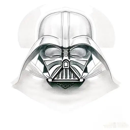 darth vader broken mask tattoo design idea