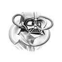 darth vader broken mask tattoo design idea