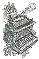 qwerty keyboard tattoo design idea