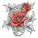 grateful dead rose made entirely of intricate design tattoo design idea