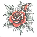 grateful dead rose made entirely of intricate design tattoo design idea
