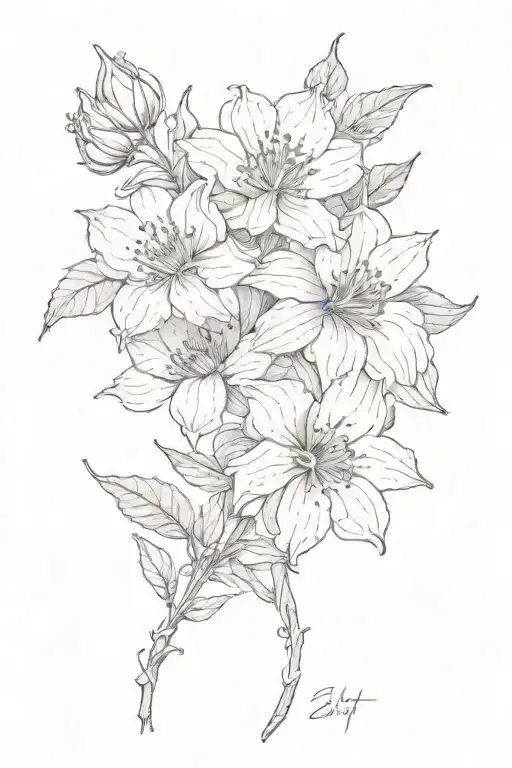 Sluggett, 1975, October birth flower, January birth flower tattoo design idea