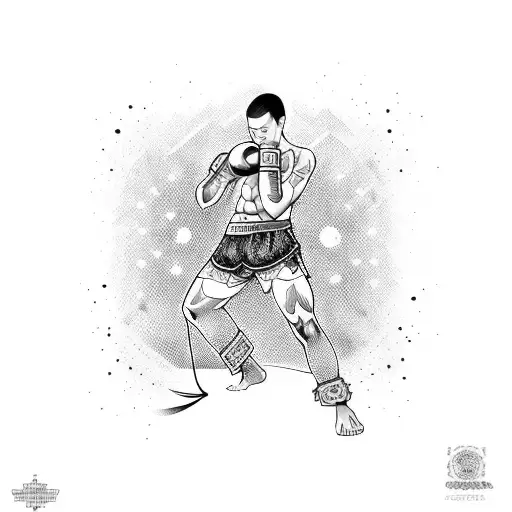 Muay Thai fighter  tattoo design idea