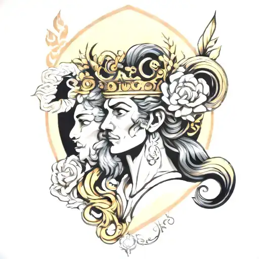 stoic virtues tattoo design idea