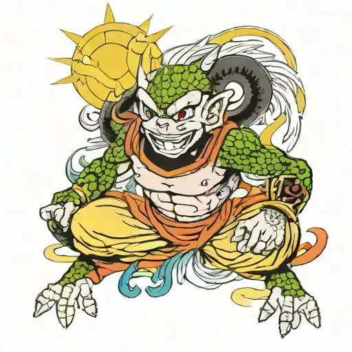7 Star Dragon Ball Shinron tattoo design idea