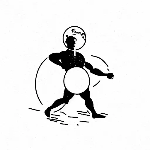 atlas holding the world tattoo design idea