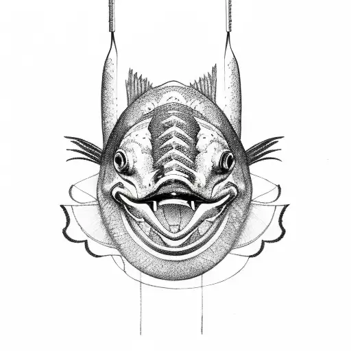 salmon tattoo design idea