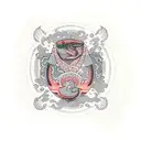 salmon tattoo design idea