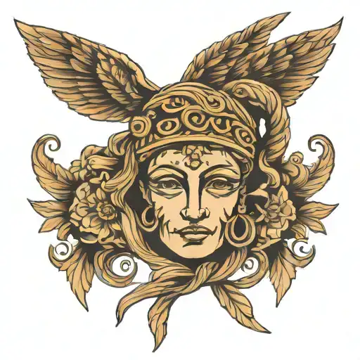 Tattoo in ancient Greek style, tied to mythology, associated with the name Helen tattoo design idea