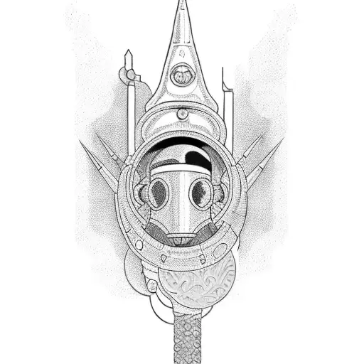 full sleeve Futurama inspired tattoo design idea