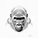 gorilla in gladiator helmet tattoo design idea