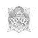 triangle infinite tattoo design idea