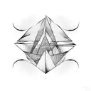 triangle infinite tattoo design idea