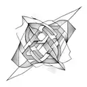 triangle infinite tattoo design idea