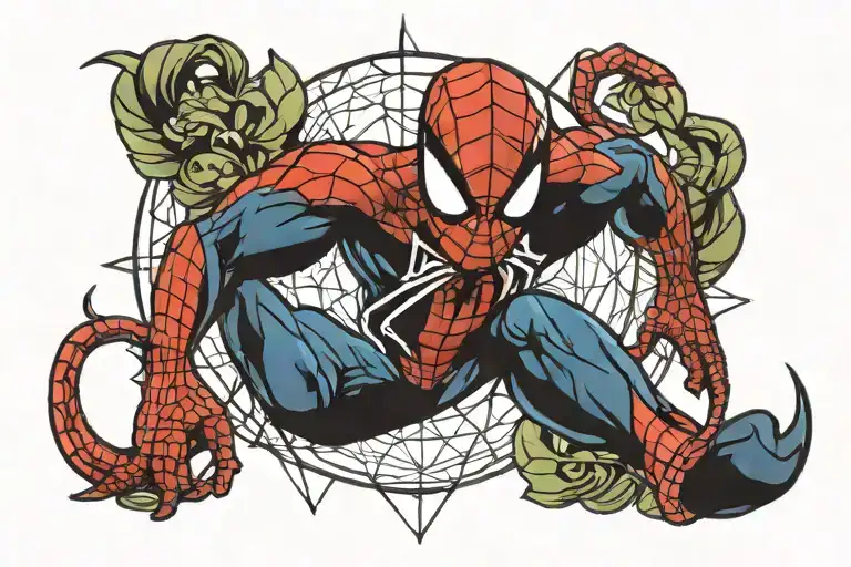 spiderman logo tattoo design idea