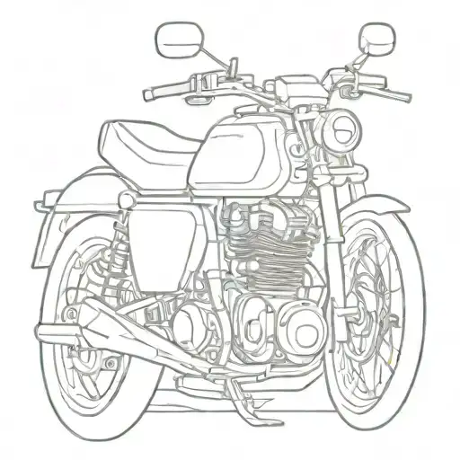 Honda 125 engine tattoo design idea