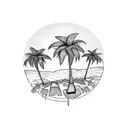 Palm Tree tattoo design idea