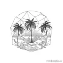 Palm Tree tattoo design idea