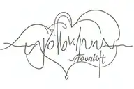 name "Giovanni" and heartbeat line tattoo design idea