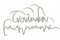 name "Giovanni" and heartbeat line tattoo design idea
