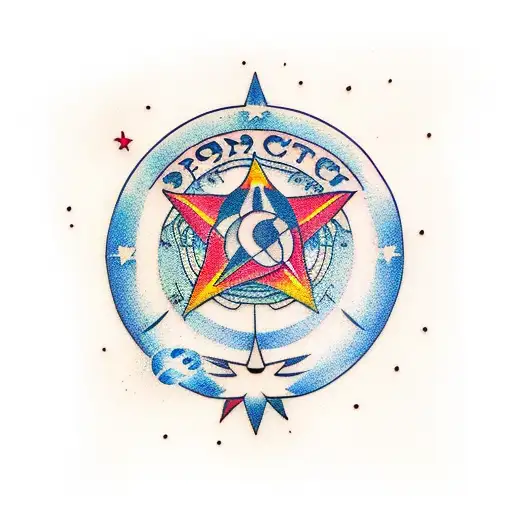 space city tattoo design idea