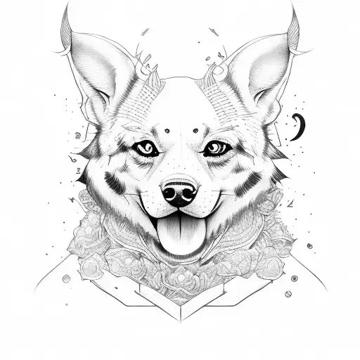 inugami tattoo design idea