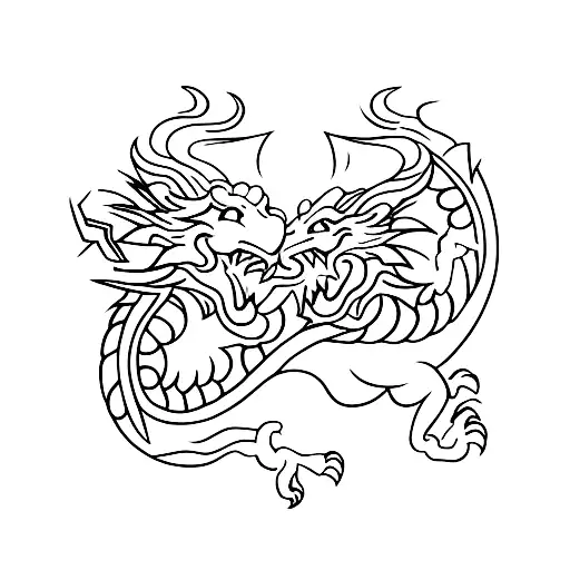 dragon and tiger tattoo design idea
