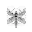 dragonfly breast cancer tattoo design idea