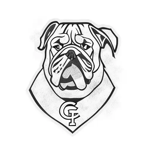 georgia bulldogs mascot combined with Atlanta Braves mascot tattoo design idea