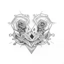 Sibling Tattoo where both have the initials LF tattoo design idea