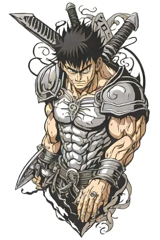anime berserk guts tattoo design idea