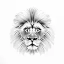 Lion with 3 cubs tattoo design idea