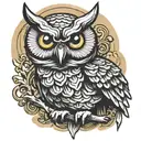 evil owl   tattoo design idea