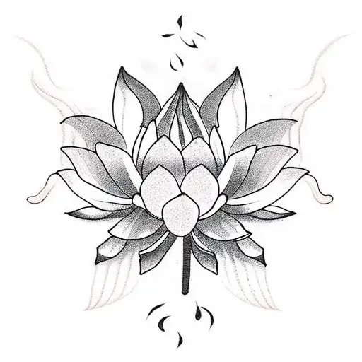 Three delicate lotus flowers, each representing one of the lead's daughters, with their names incorporated in a subtle way tattoo design idea