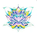Three delicate lotus flowers, each representing one of the lead's daughters, with their names incorporated in a subtle way tattoo design idea