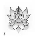 Three delicate lotus flowers, each representing one of the lead's daughters, with their names incorporated in a subtle way tattoo design idea